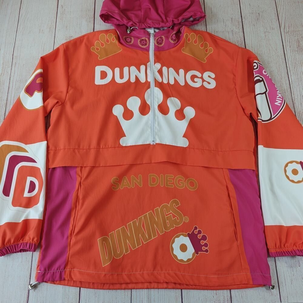 Dunkin Donuts San Diego DunKings Novelty Track Hoodie sz L